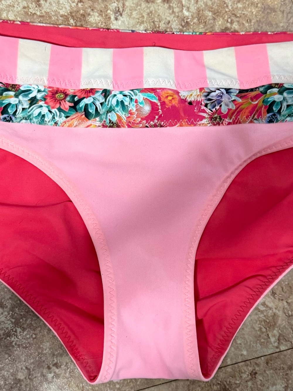 lululemon athletica Pink Floral-Trim Swim Bottoms